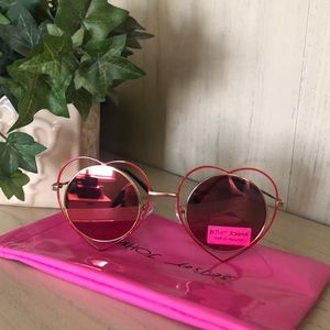 NEW with tags. Betsey Johnson Heart Sunglasses